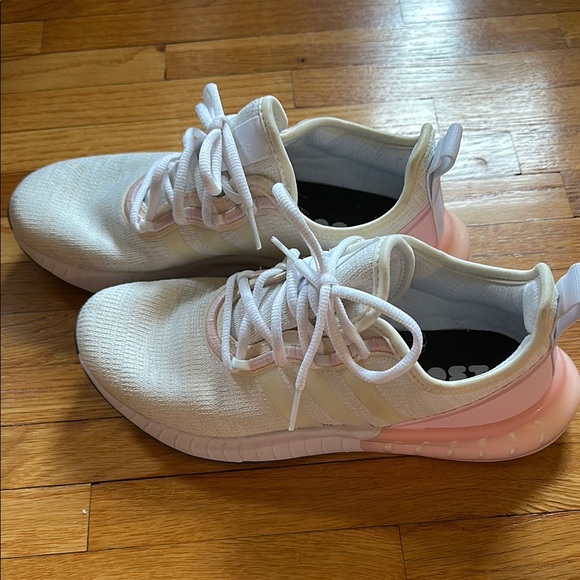 Adidas Boost Cream and Pink Athletic Shoes - Picture 3 of 4